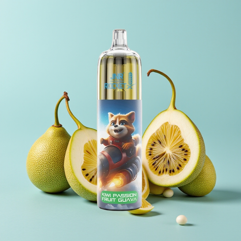 JNR Rocket-X 12400 Puffs Justerbar Luftstrøm RGB Lys Kiwi Passionsfrukt Guava