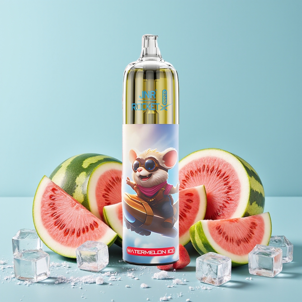 JNR Rocket-X 12400 Puffs Justerbar Luftstrøm RGB Lys Vannmelon Is