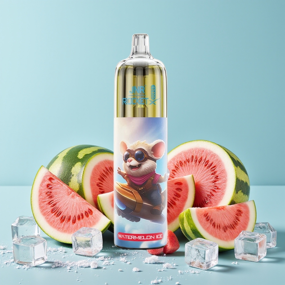 JNR Rocket-X 12400 Puffs Justerbar Luftstrøm RGB Lys Vannmelon Is