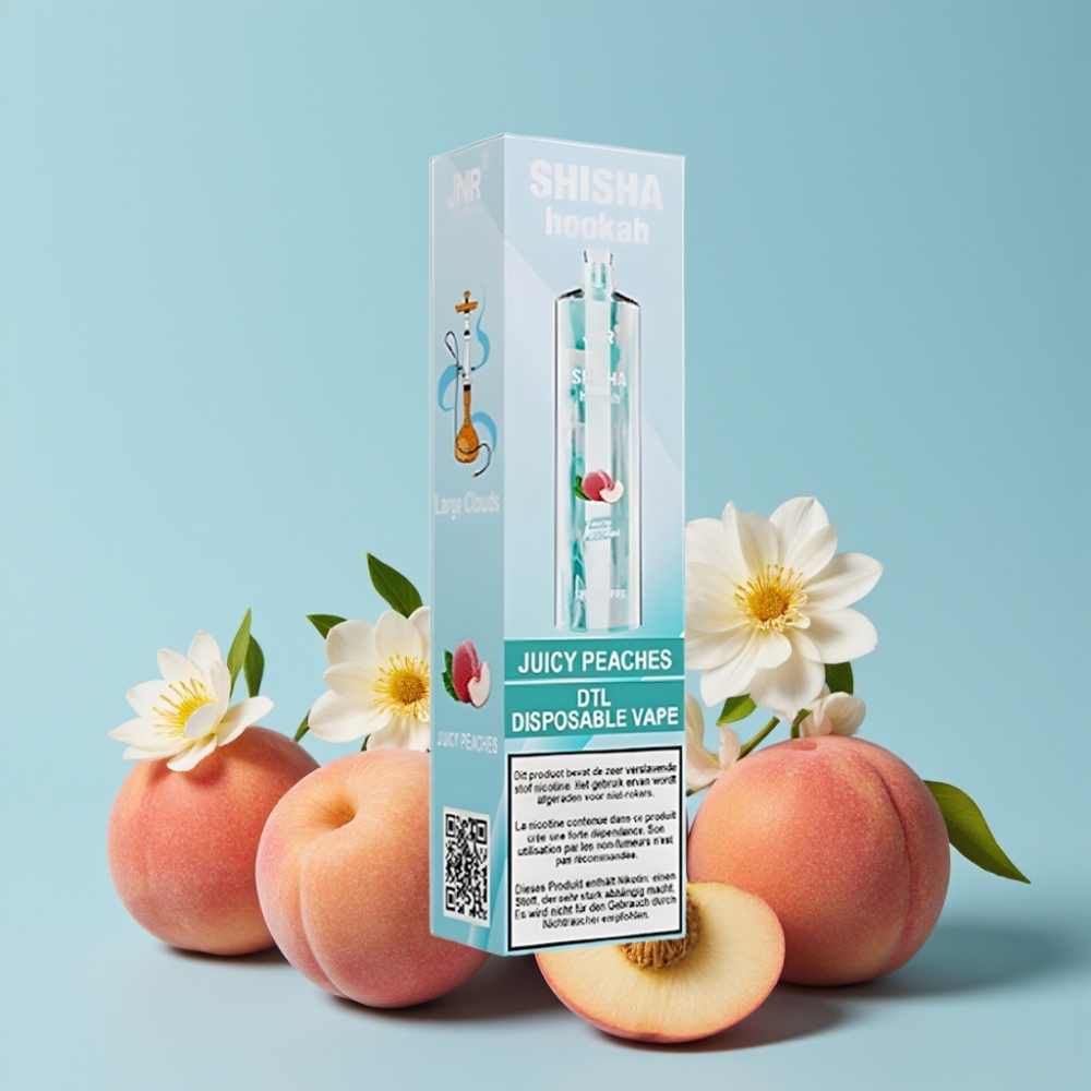 JNR Shisha Hookah 12000 Puffs 24ml Juicy Peaches Type-C Norge online wholesalers