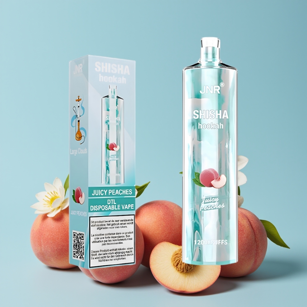 JNR Shisha Hookah 12000 Puffs 24ml Juicy Peaches Type-C Norge online wholesalers