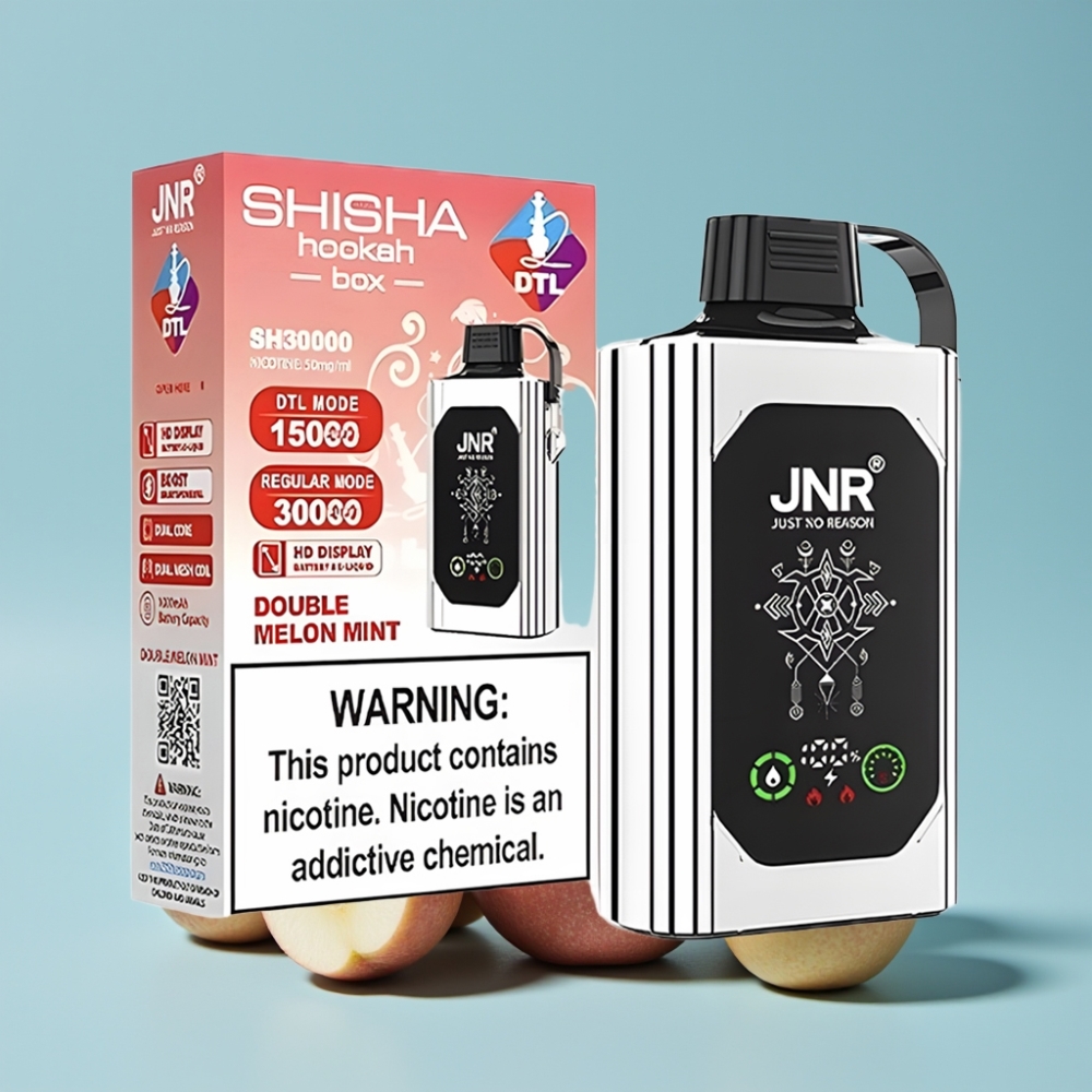 JNR Shisha Hookah Box 20500 Puffs HD Display 1000mAh 25ml Type-C Dobbel Eple