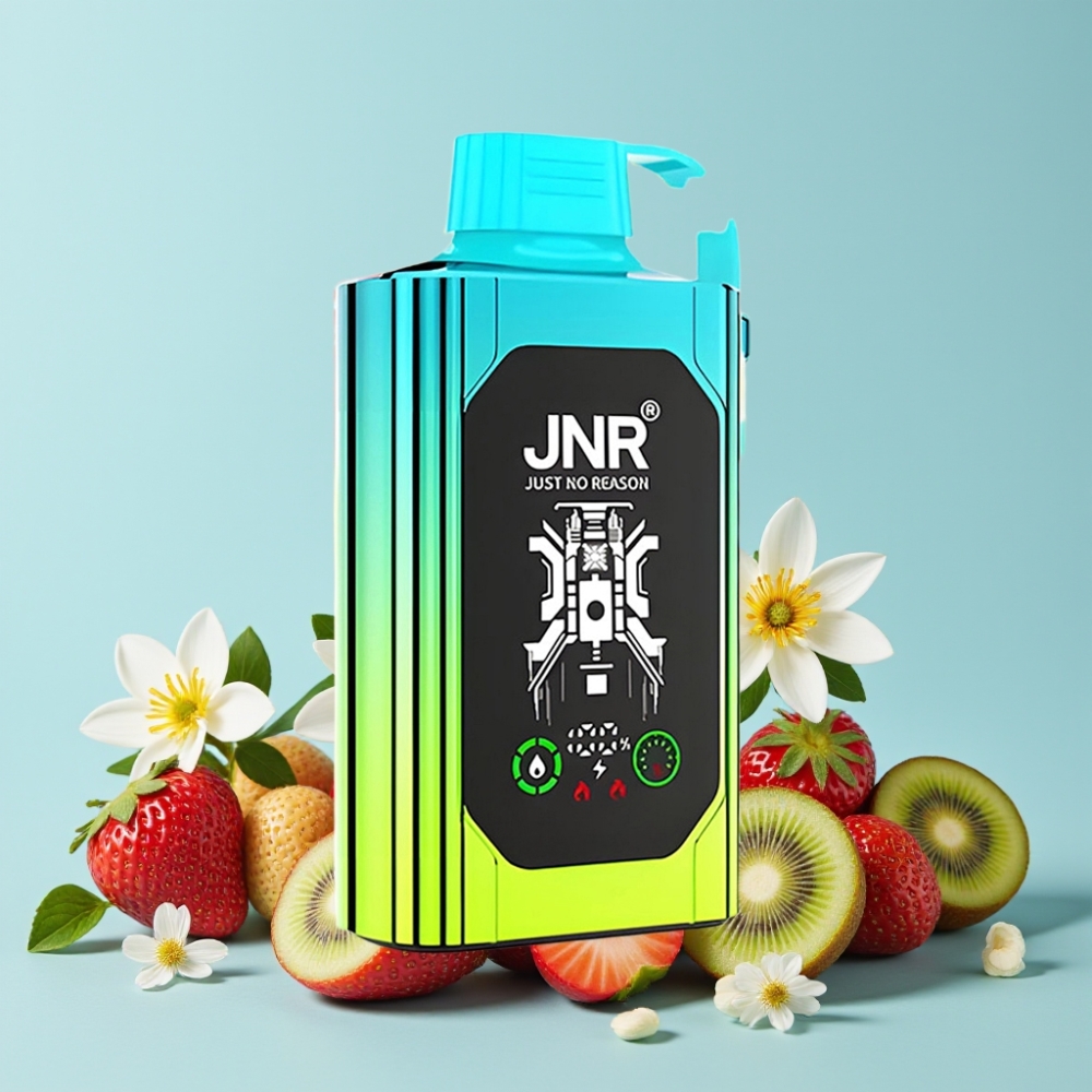 JNR Shisha Hookah Box 20500 Puffs HD Display 1000mAh 25ml Type-C Jordbær Kiwi
