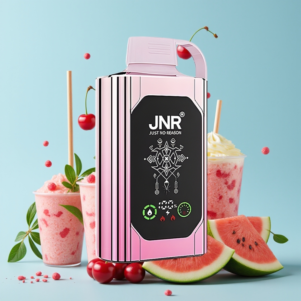 JNR Shisha Hookah Box 20500 Puffs HD Display 1000mAh 25ml Type-C Kirsebær Vannmelon Freeze