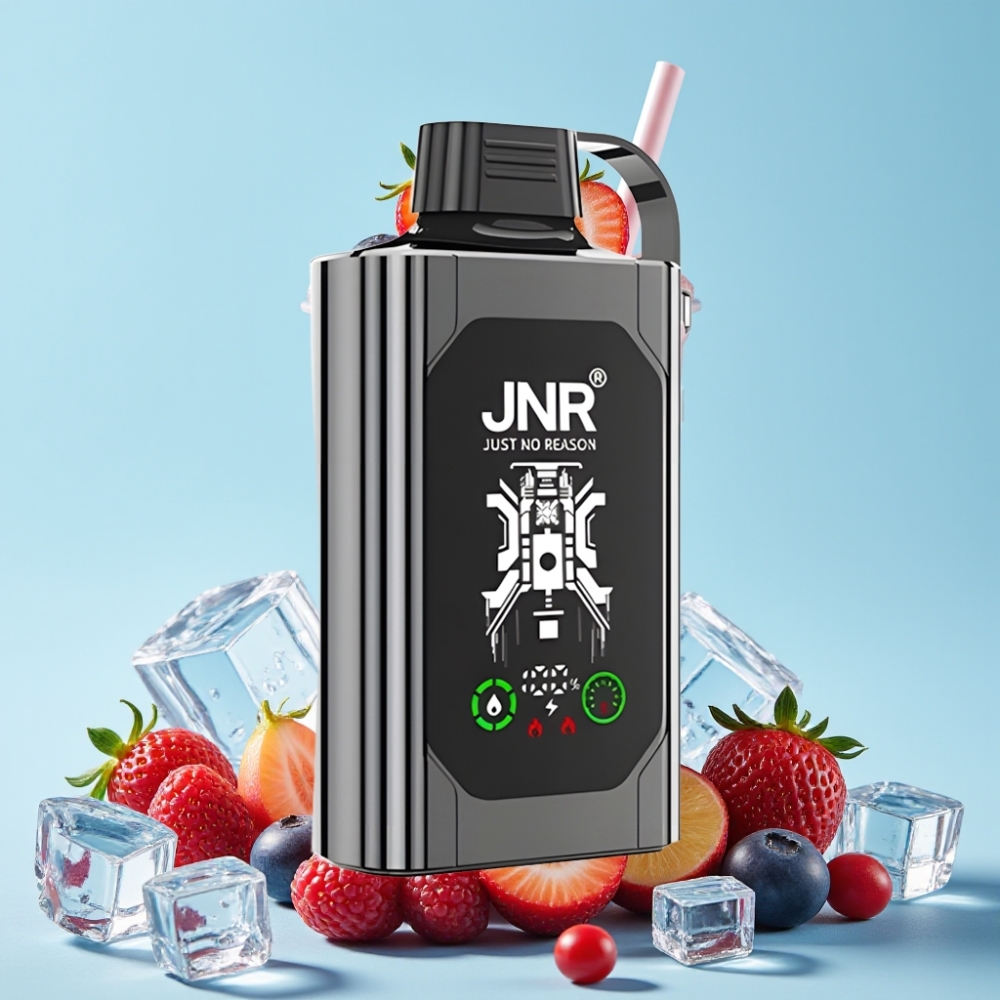 JNR Shisha Hookah Box 20500 Puffs HD Display 25ml Blandet Bær Is Type-C Lading