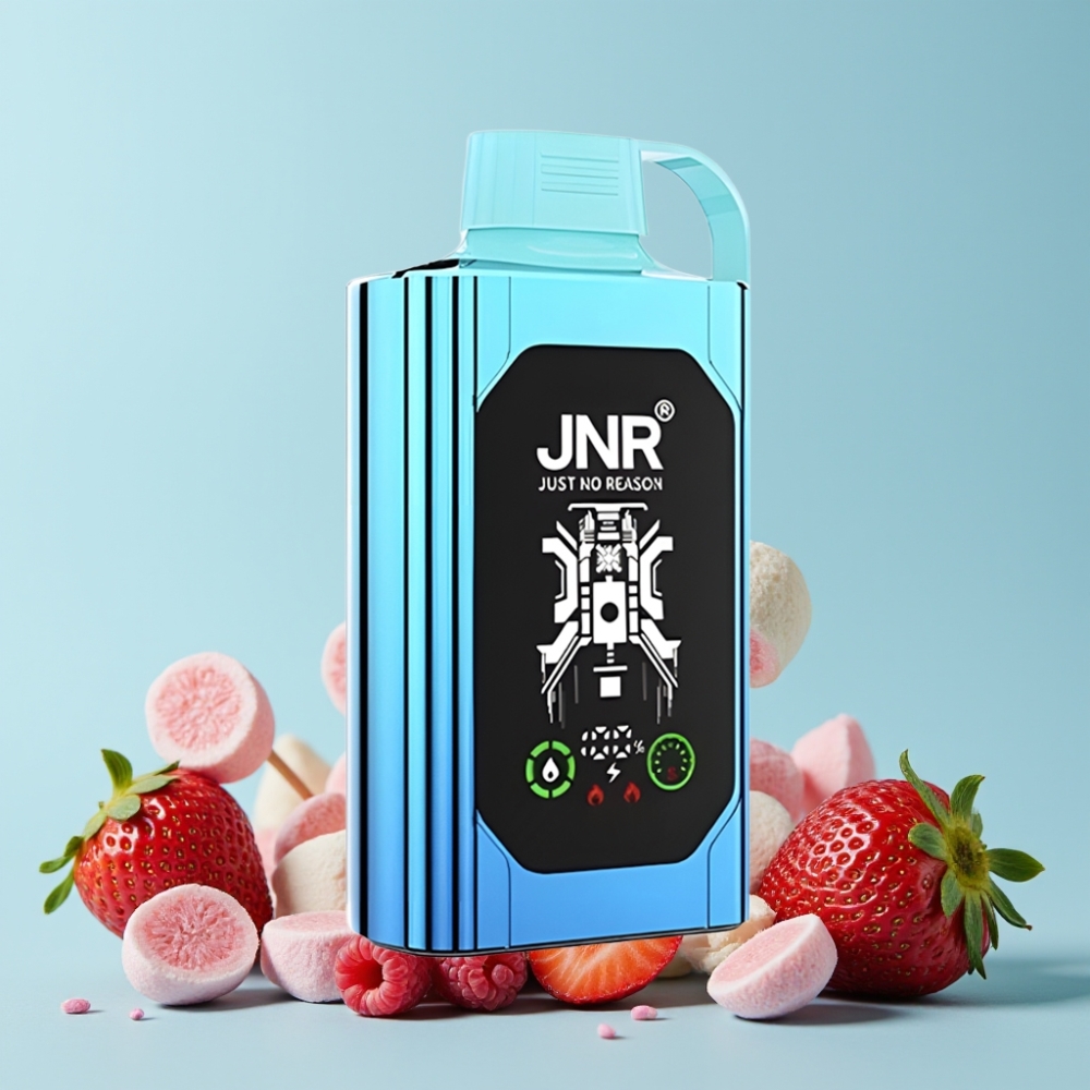 JNR Shisha Hookah Box 20500 Puffs HD Display 25ml Jordbær Bringebær Godteri