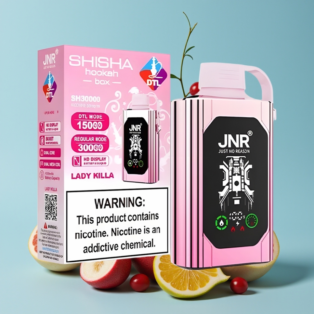 JNR Shisha Hookah Box 20500 Puffs HD Display 25ml Lady Killa