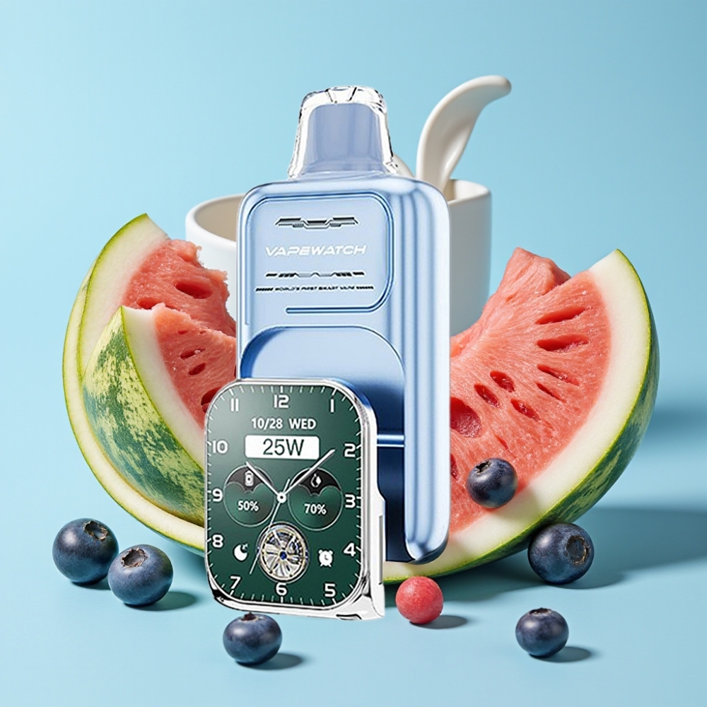 JNR VapeWatch 30000 Puffs 1000mAh Type-C Blåbær Vannmelon