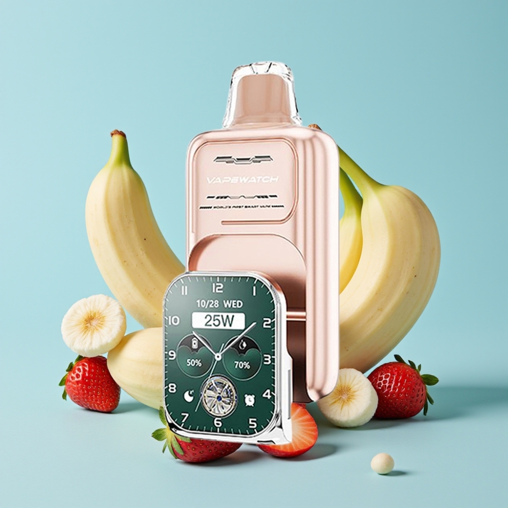 JNR VapeWatch 30000 Puffs 1000mAh Type-C Jordbær Banan Norge online wholesalers