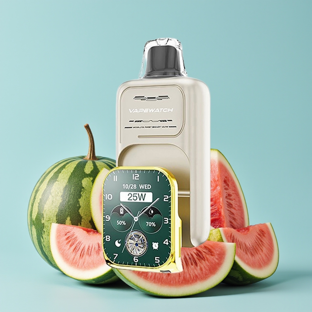 JNR VapeWatch 30000 Puffs 19mL 5% Vannmelon Is Dual Mesh Coil Type-C