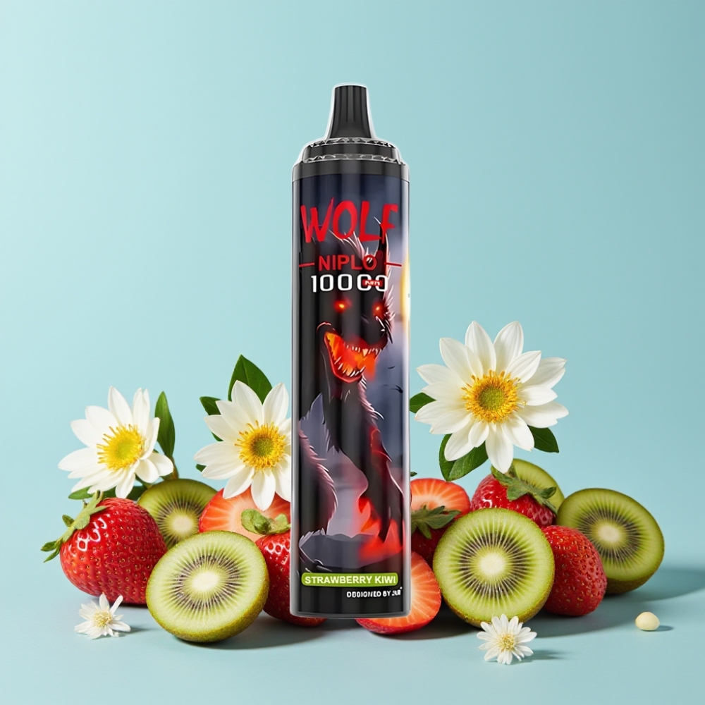 JNR Wolf Niplo 10000 Puffs 20ml 650mAh Type-C Jordbær kiwi