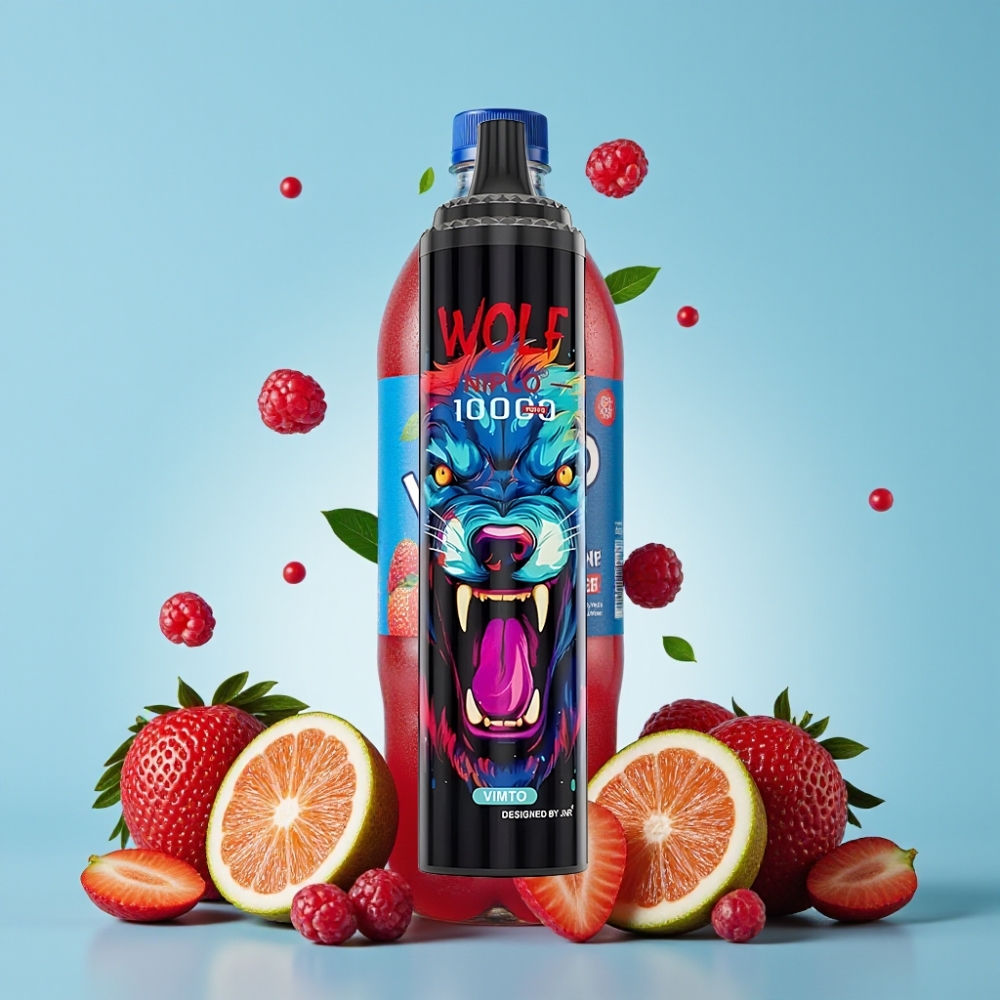 JNR Wolf Niplo 10000 Puffs 20ml Vimto 0%/2%/5% Type-C Norge online wholesalers