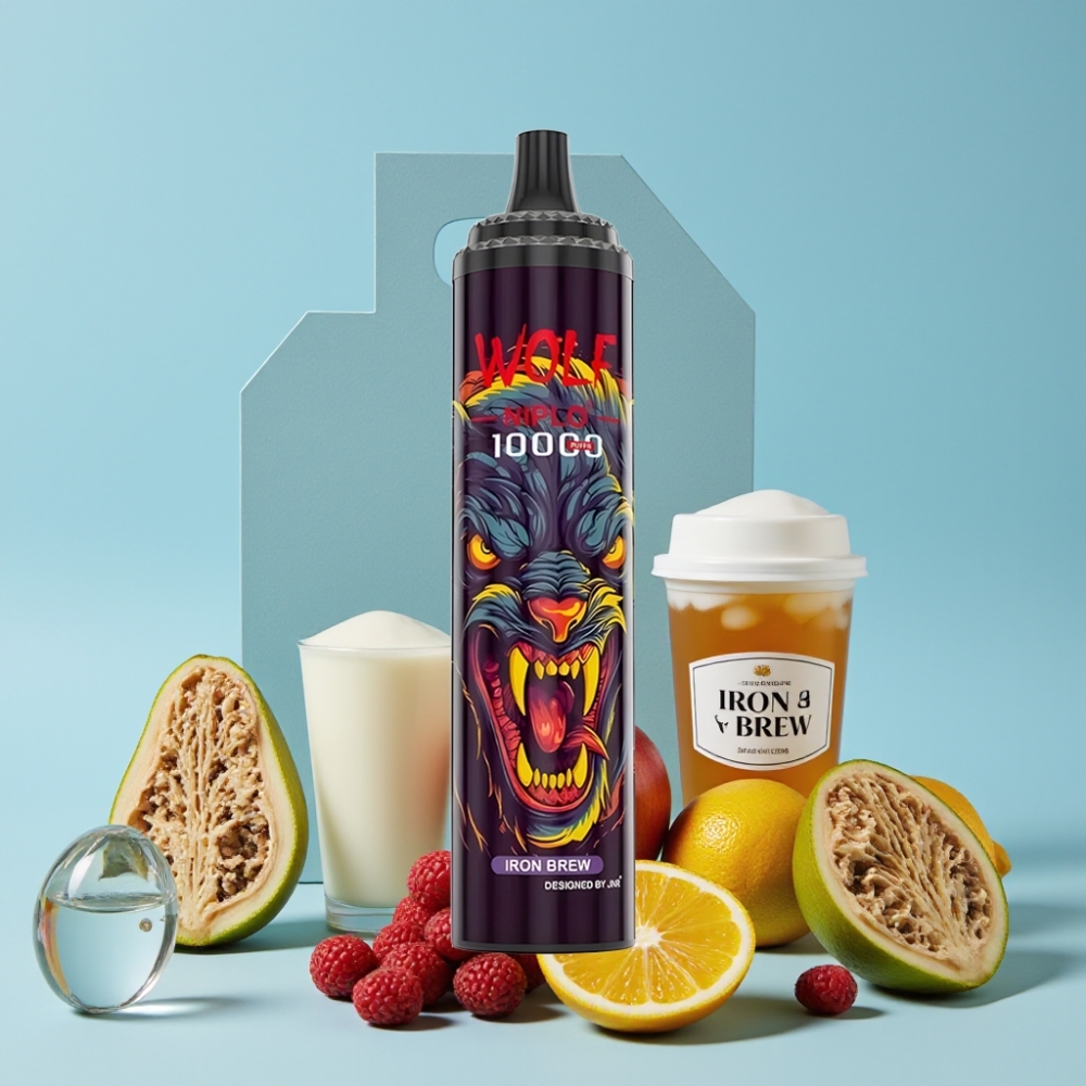 JNR Wolf Niplo 10000 Puffs Jernbrus 1.0 Ohm Mesh 20ml Type-C