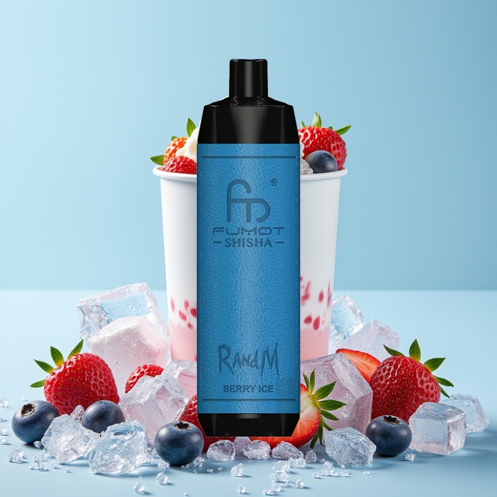 RandM Fumot Shisha 10000 Puffs 18ml Bær Is Type-C 850mAh 0.6ohm