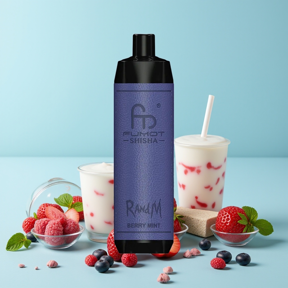 RandM Fumot Shisha 10000 Puffs 18ml Bærmynte Type-C 850mAh