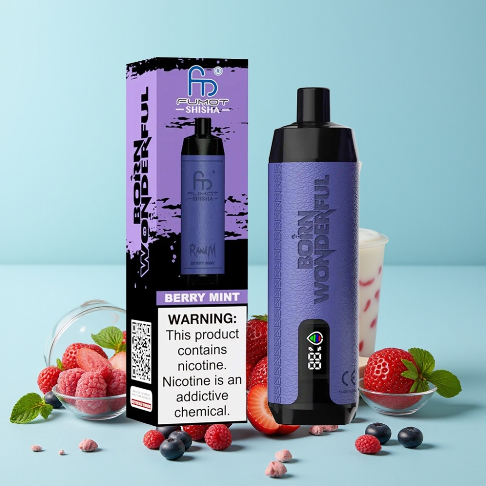 RandM Fumot Shisha 10000 Puffs 18ml Bærmynte Type-C 850mAh