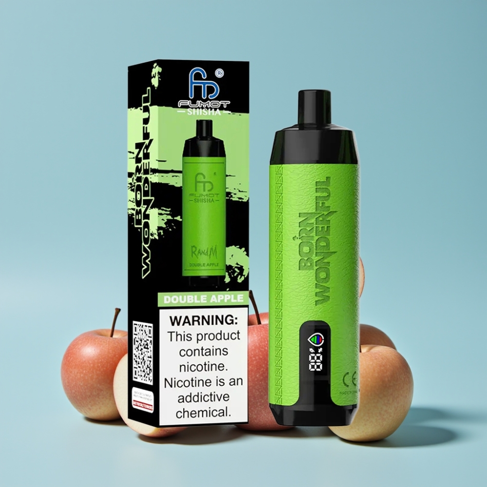 RandM Fumot Shisha 10000 Puffs 18ml Dobbel Eple Type-C 850mAh