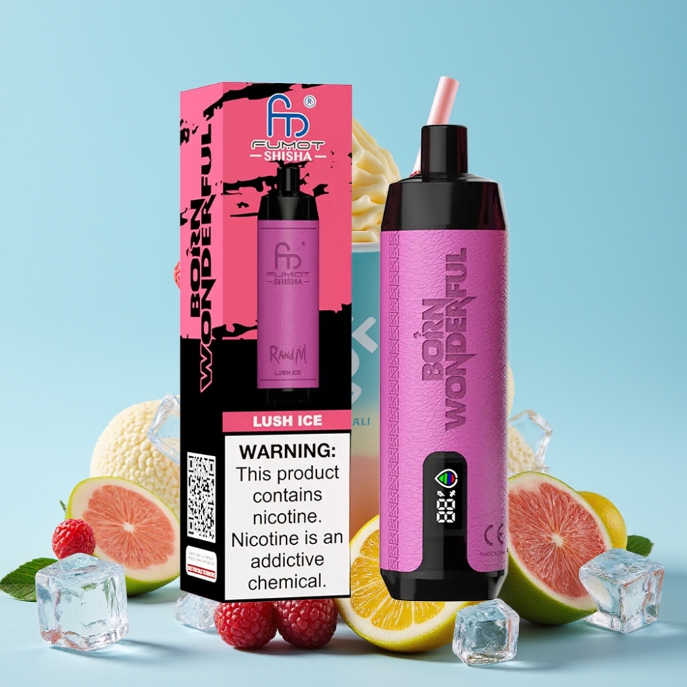 RandM Fumot Shisha 10000 Puffs 18ml Lush Is Type-C 0.5% Nikotin