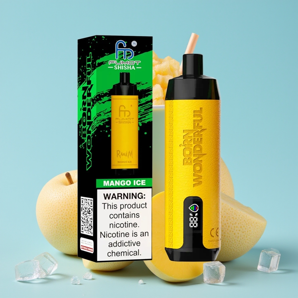 RandM Fumot Shisha 10000 Puffs 18ml Mango Is Disposable Vape 850mAh Type-C