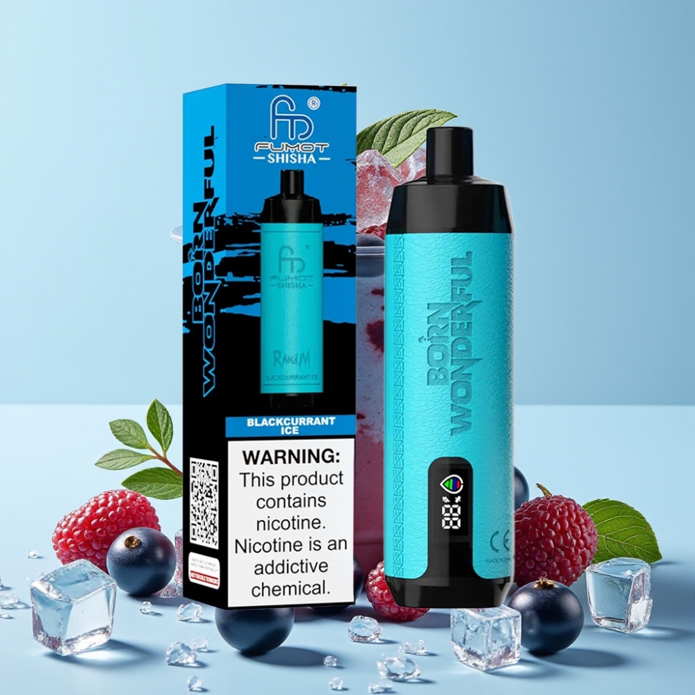 RandM Fumot Shisha 10000 Puffs 18ml Solbrilleis Type-C LED