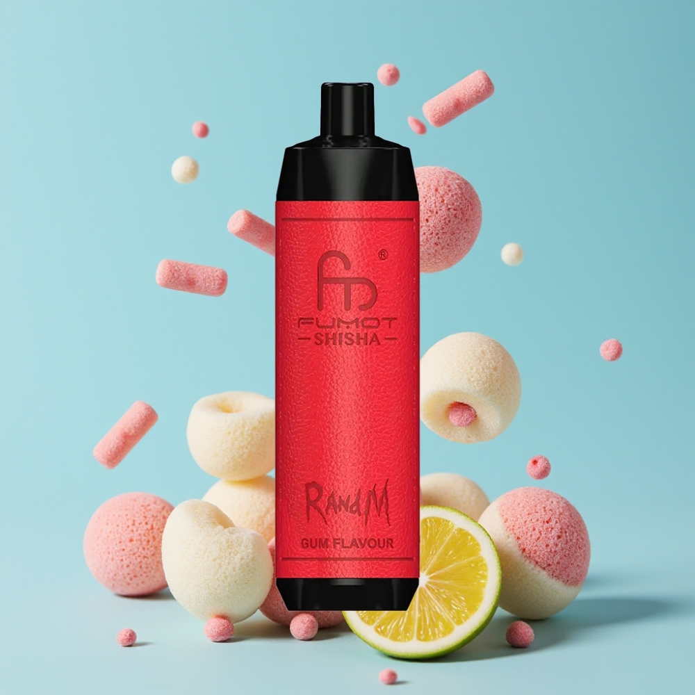 RandM Fumot Shisha 10000 Puffs 18ml Tyggis Smak Type-C 0.5% Nikotin