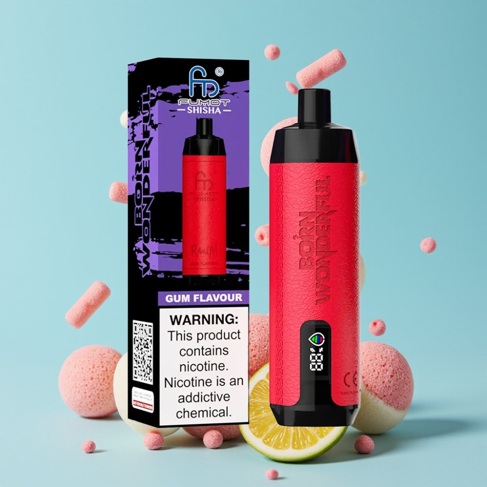 RandM Fumot Shisha 10000 Puffs 18ml Tyggis Smak Type-C 0.5% Nikotin