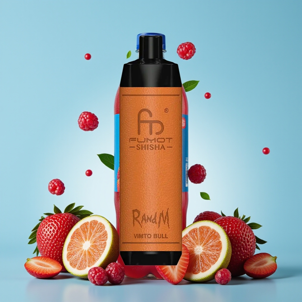 RandM Fumot Shisha 10000 Puffs 18ml Vimto Okse Type-C 0,5% Nikotin