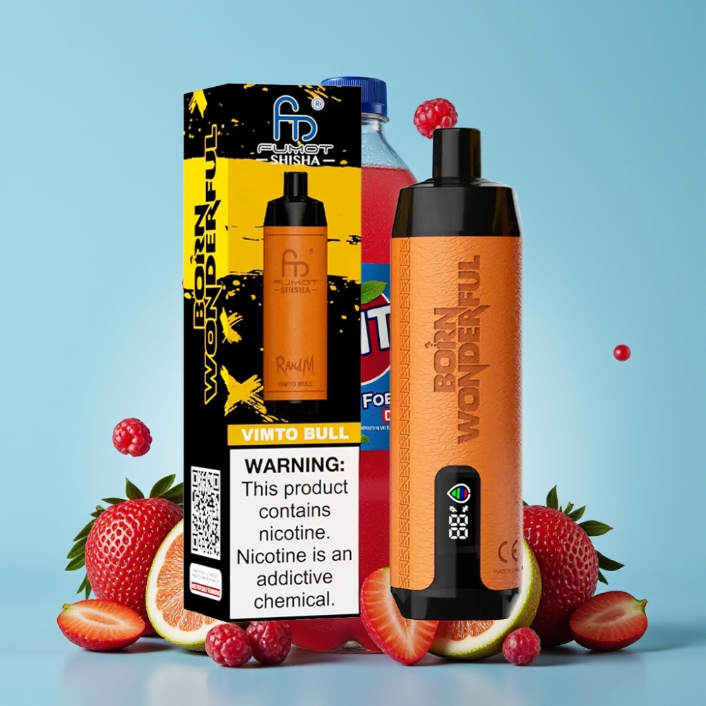 RandM Fumot Shisha 10000 Puffs 18ml Vimto Okse Type-C 0,5% Nikotin