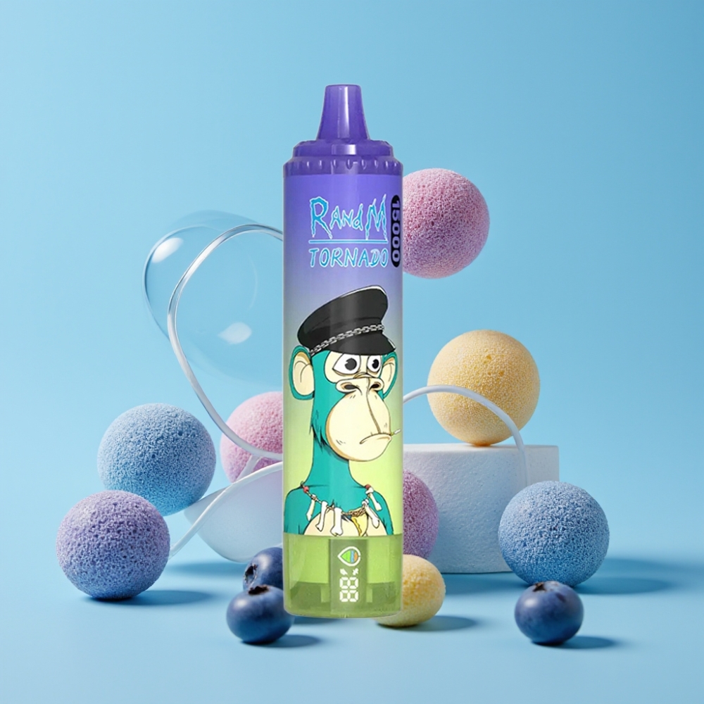 RandM Fumot Tornado 15000 Puffs 25ml 850mAh Blåbær Bubblegum