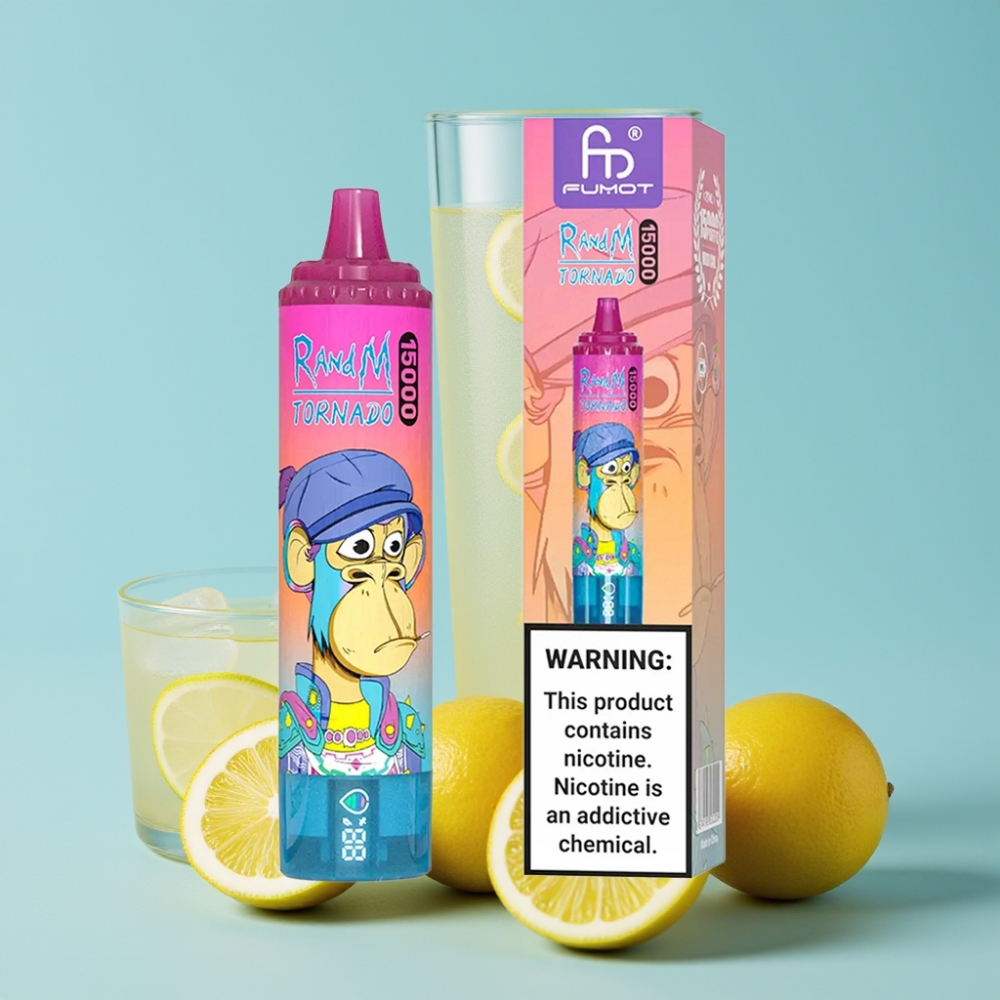 RandM Fumot Tornado 15000 Puffs 25ml 850mAh LCD Sitrus Norge online wholesalers