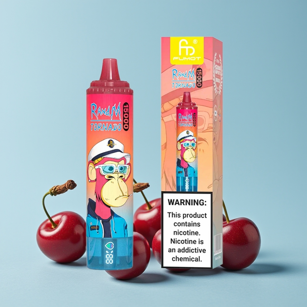 RandM Fumot Tornado 15000 Puffs 25ml 850mAh Mesh Cherrysmaak