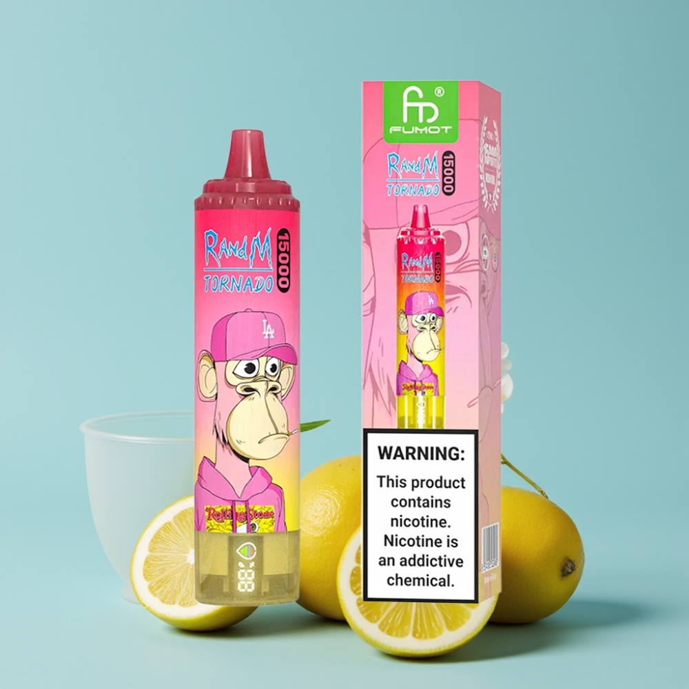 RandM Fumot Tornado 15000 Puffs 25ml 850mAh Mesh Sitron Norge online wholesalers