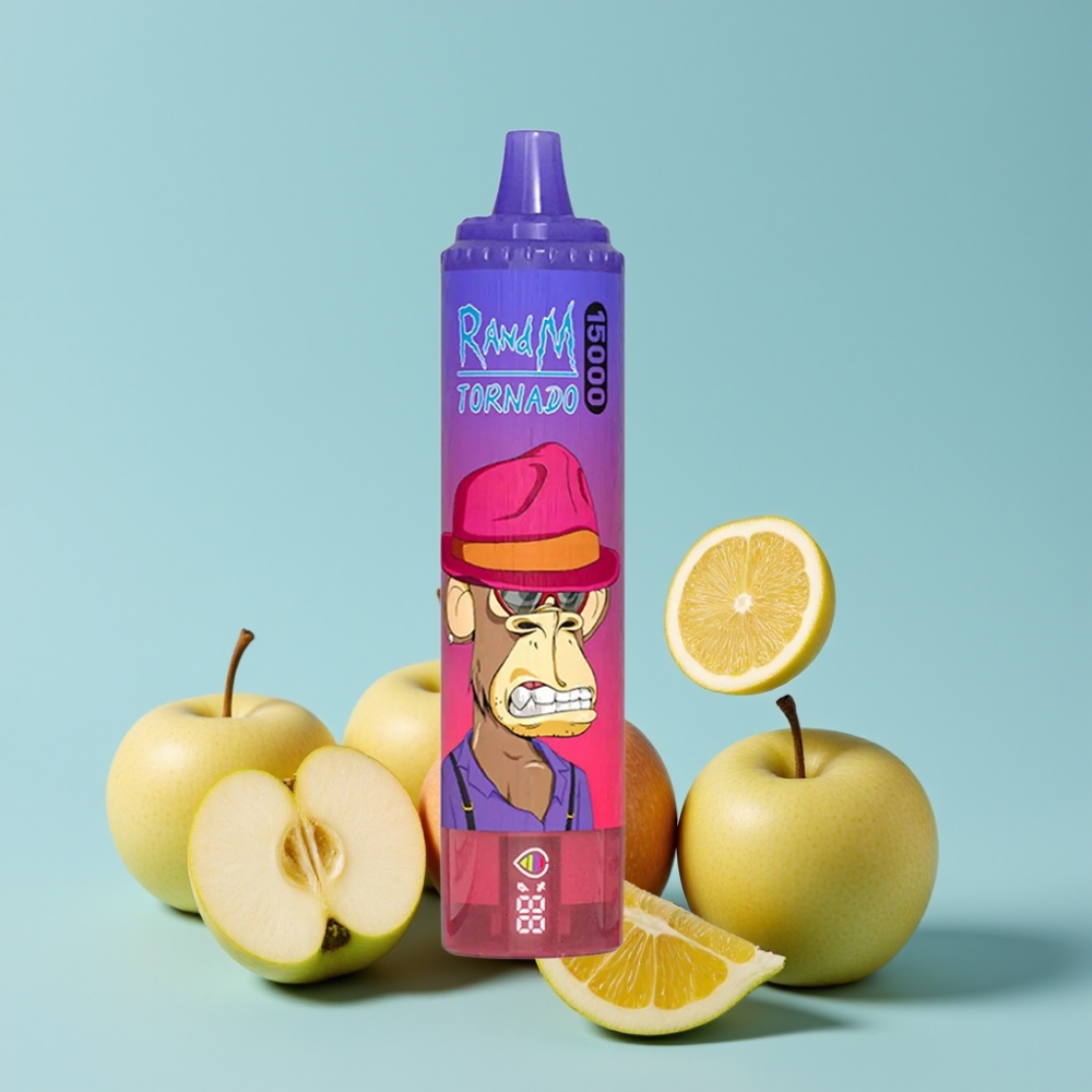 RandM Fumot Tornado 15000 Puffs 25ml 850mAh Sur Eple Type-C LCD Mesh Coil