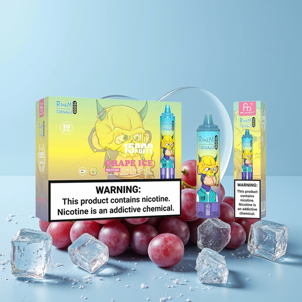 RandM Fumot Tornado 15000 Puffs 25ml 850mAh Type-C Drueis Mesh Coil LCD