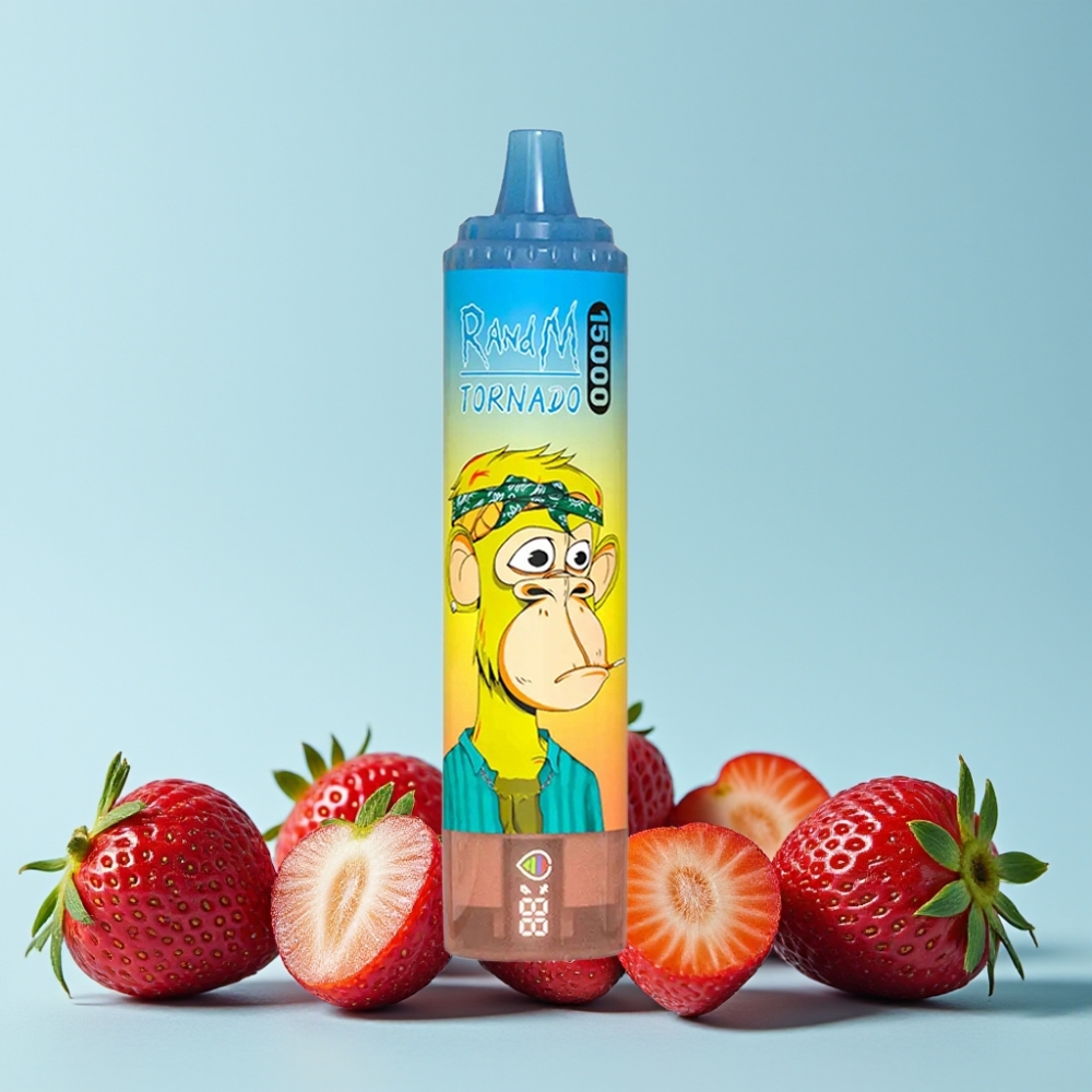 RandM Fumot Tornado 15000 Puffs 25ml 850mAh Type-C Jordbær