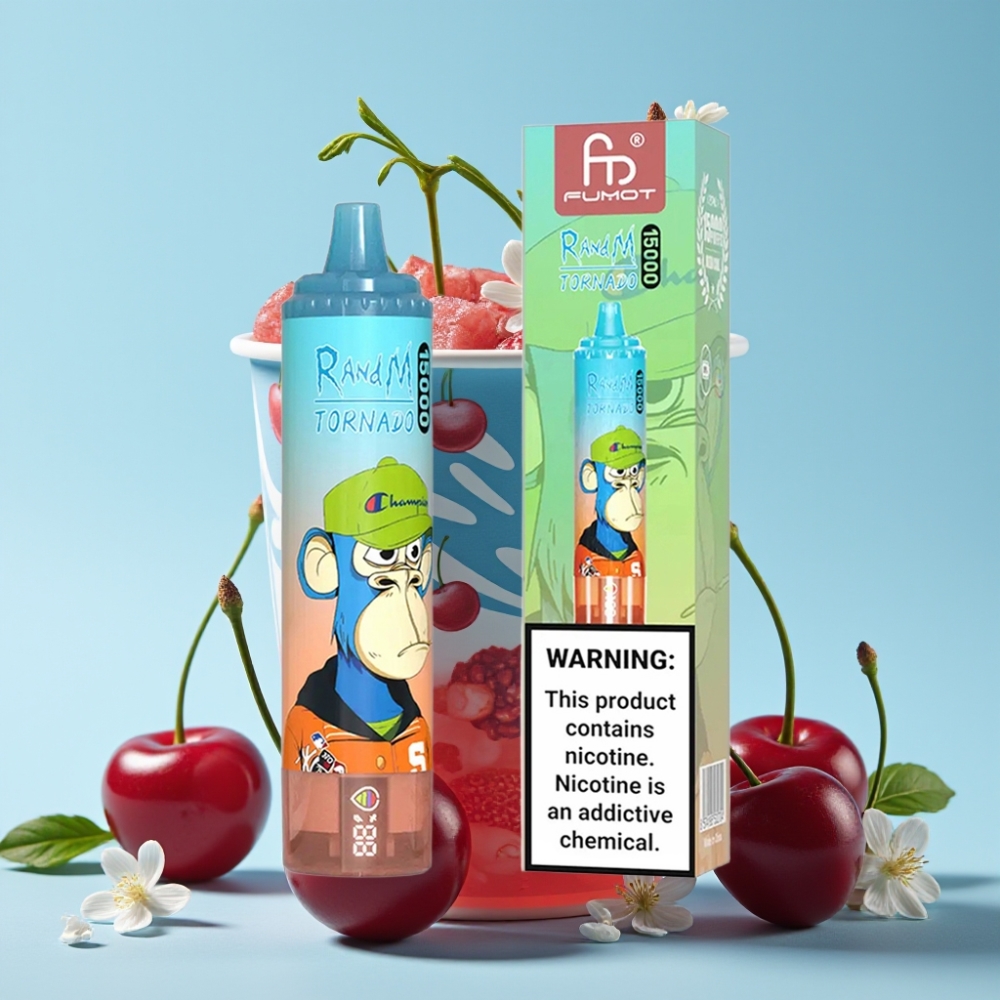 RandM Fumot Tornado 15000 Puffs 25ml 850mAh Type-C LCD Kirsebær Cola