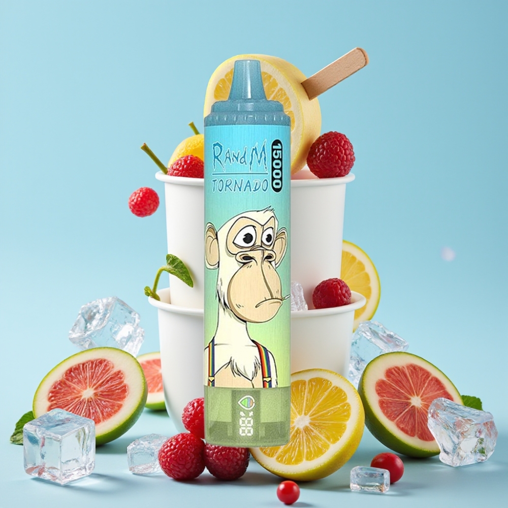 RandM Fumot Tornado 15000 Puffs 25ml Iskrem Mesh LCD Type-C