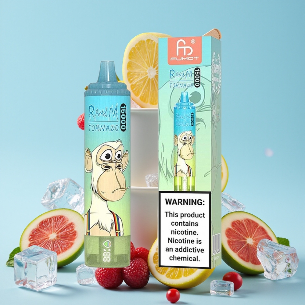 RandM Fumot Tornado 15000 Puffs 25ml Iskrem Mesh LCD Type-C