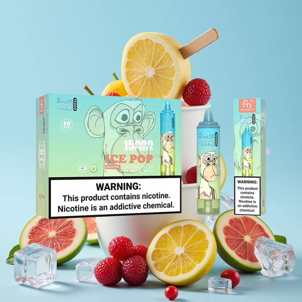 RandM Fumot Tornado 15000 Puffs 25ml Iskrem Mesh LCD Type-C