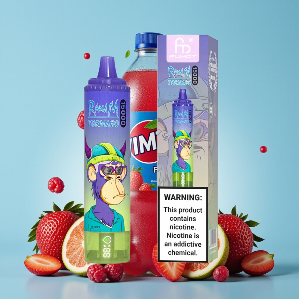 RandM Fumot Tornado 15000 Puffs 25ml Vimto Mesh LCD Type-C