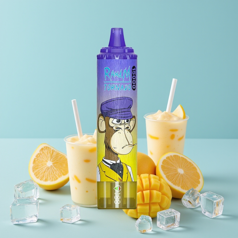 RandM Fumot Tornado 15000 Puffs LCD Type-C Mango På Is 25ml 850mAh