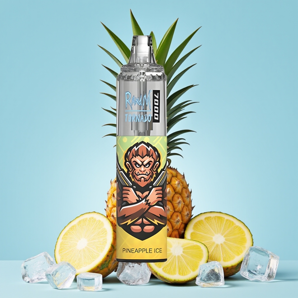 RandM Fumot Tornado 7000 Puffs 14ML Type-C RGB Pineapple Is