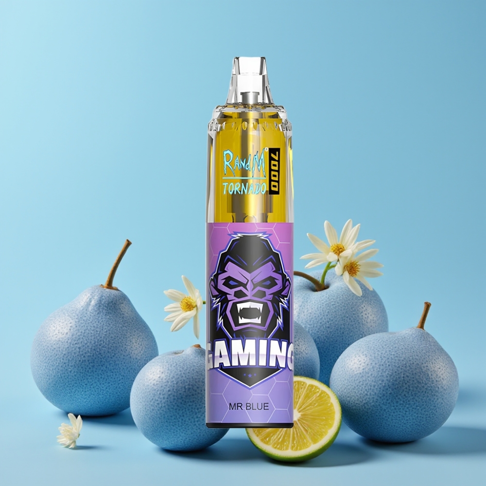 RandM Fumot Tornado 7000 Puffs 14 ML 850 MAH Dr. Blå Norge online wholesalers