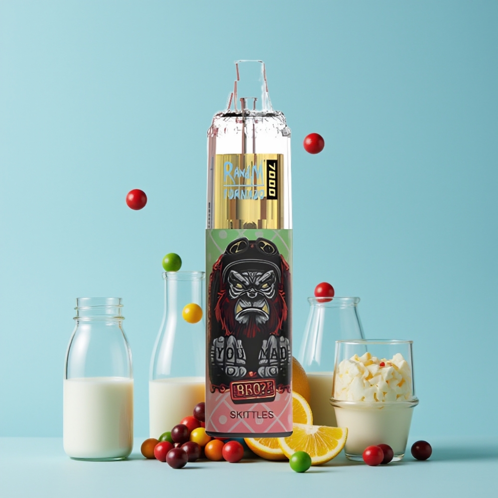 RandM Fumot Tornado 7000 Puffs 14 ML Skittles Type-C RGB Air-Adjustable