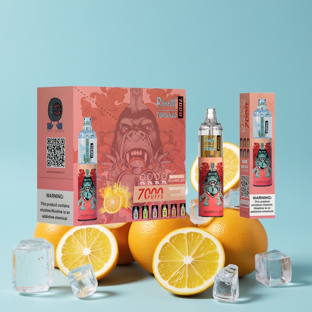RandM Fumot Tornado 7000 Puffs 14 ML Type-C RGB Tangerin Is