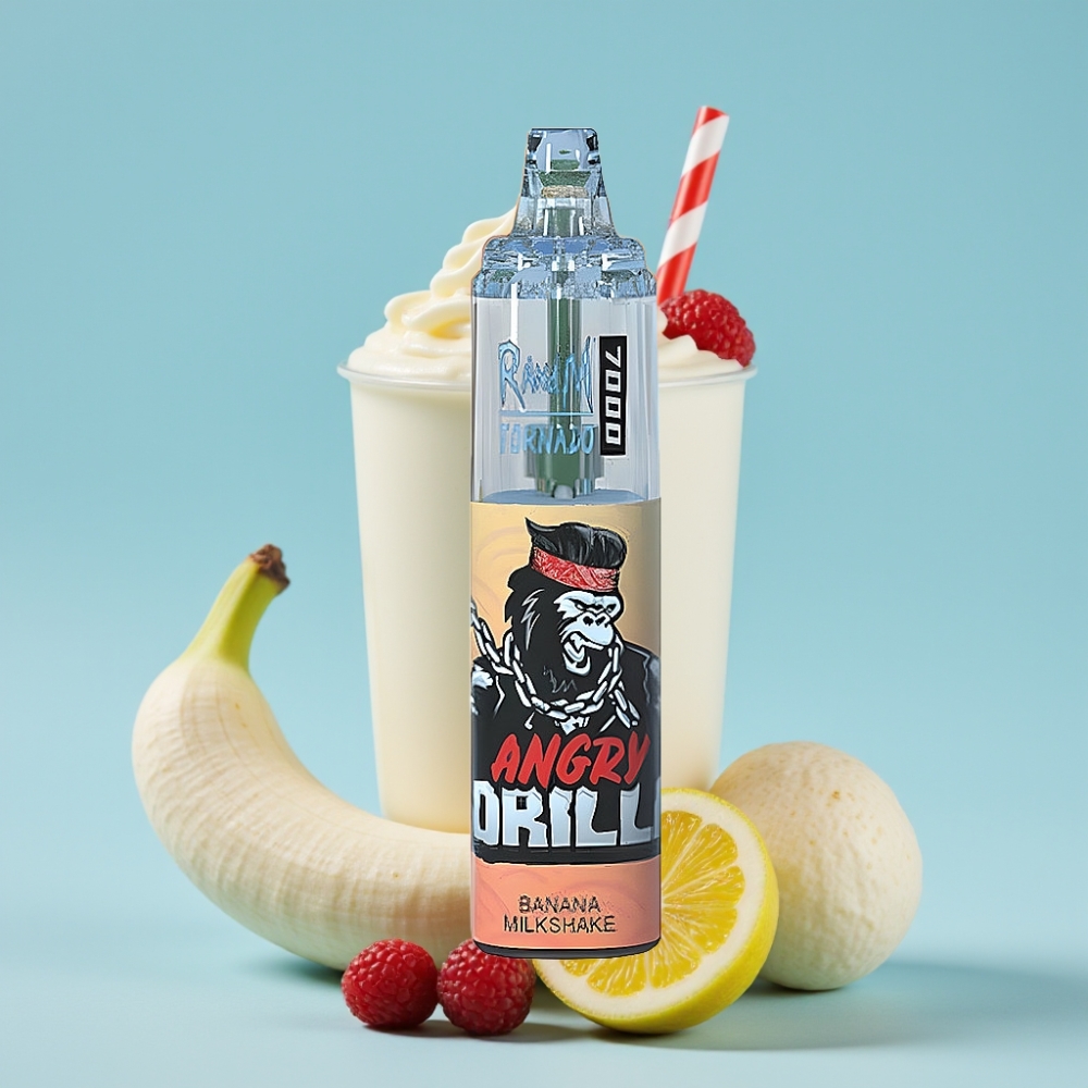 RandM Fumot Tornado 7000 Puffs Bananmilkshake 14ML Type-C RGB Luftjusterbar