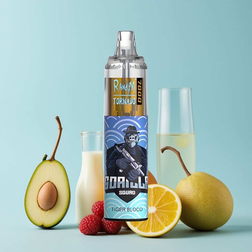 RandM Fumot Tornado 7000 Tigerblod 14ML Type-C RGB Luftjusterbar