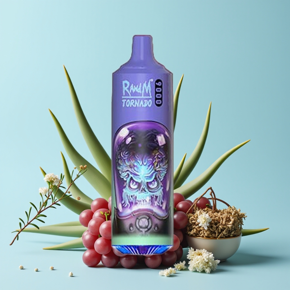 RandM Tornado 9000 Puffs 18 mL Aloe Drue Mesh Coil RGB Display