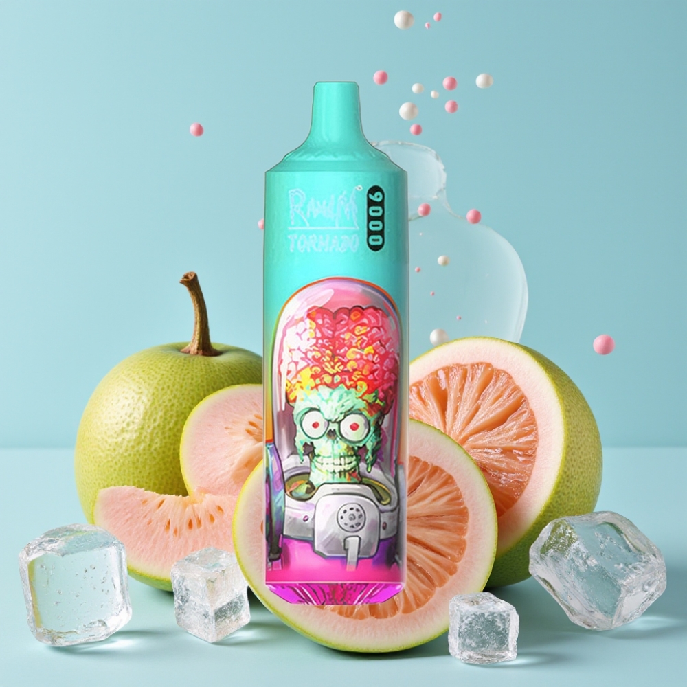 RandM Tornado 9000 Puffs 18 mL Mesh Coil Guava Is Norge online wholesalers