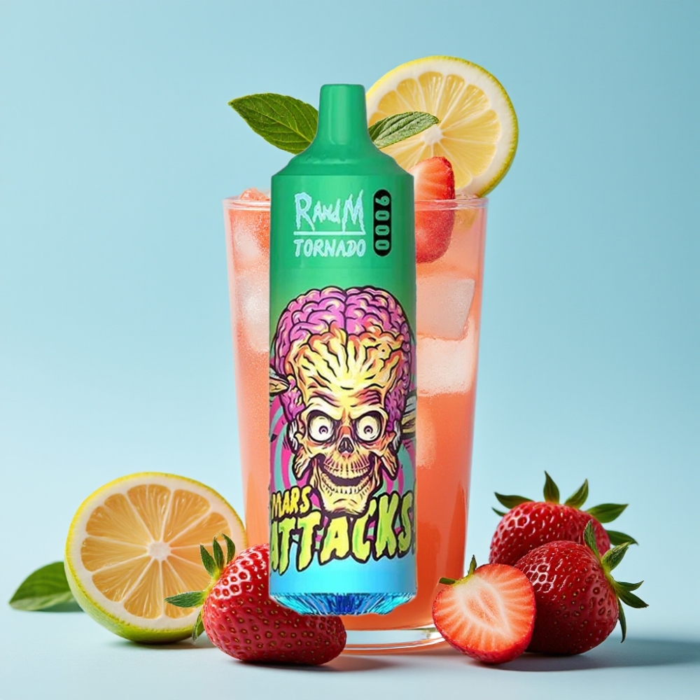 RandM Tornado 9000 Puffs 18 mL Mesh Coil Jordbær Sitronade